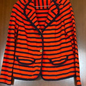 Cabi Red and Blue Striped Jacket